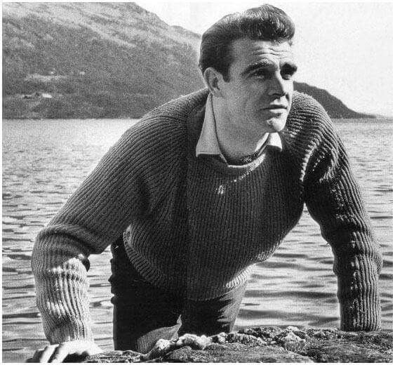 Sean Connery wearing a sweater